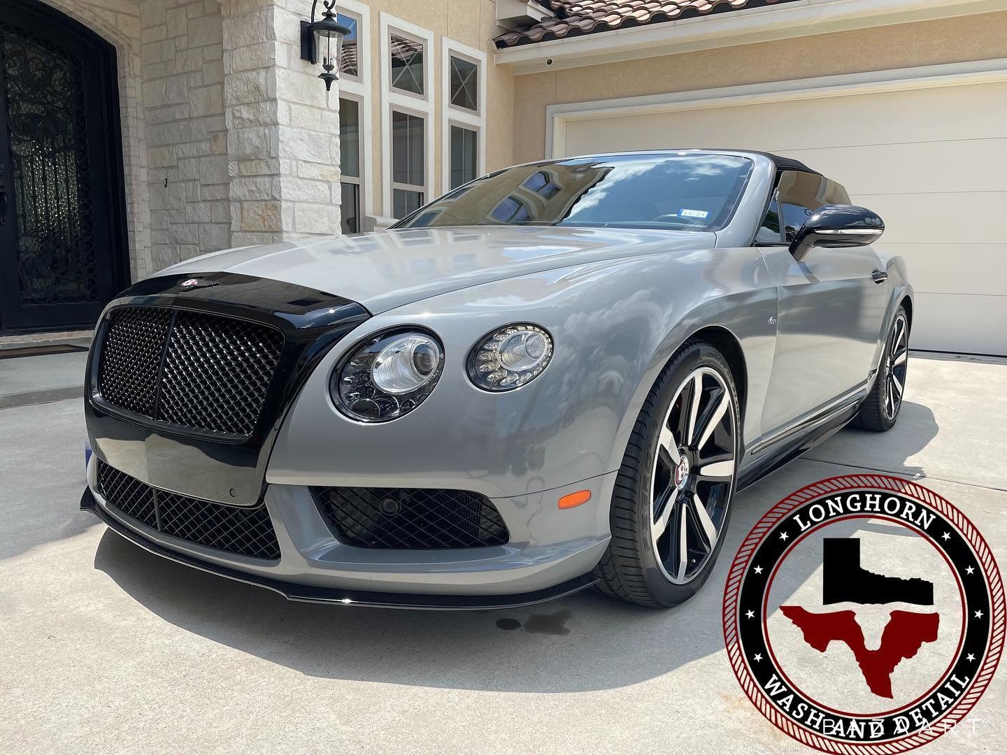 Longhorn Mobile Detail Houston - Bentley Mobile Detailing Longhorn Mobile Detail Houston - silver Bentley Continental after professional mobile car detailing