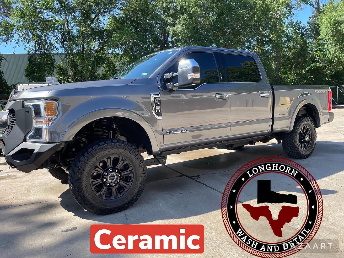 Longhorn Mobile Detail Houston - Ford Truck Ceramic Coating Longhorn Mobile Detail Houston - gray Ford truck after ceramic coating service